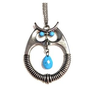 Silver Owl Can Tab Necklace